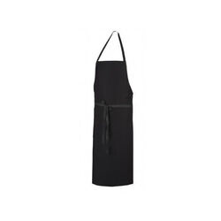 TABLIER PISE NOIR BAVETTE avec logo pour CAP HCR