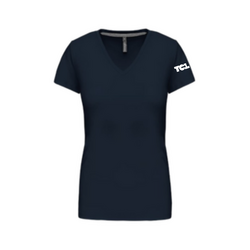 FEMME T-SHIRT MC COL V DE COU - RD