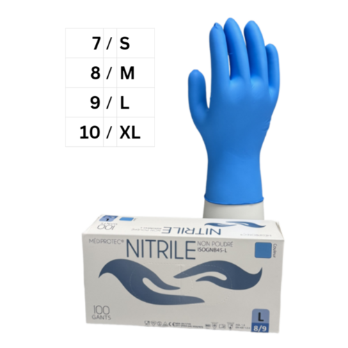 Boite de 100 gants nitrile - GLASSEO